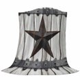 thumbnail image 6 of Texas Star Retro Blanket Soft Cozy Warm Throw Blanket for Couch, Plush Fuzzy Flannel Fleece Blankets for Sofa, Vintage Brown Wooden Art Bed Blankets Lightweight Gifts for Women, 30"x40", 6 of 9