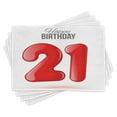thumbnail image 1 of Ambesonne Saying Place Mats Set of 4, Teen Birthday Party, Standard Size, Charcoal Grey White, 1 of 6
