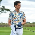 thumbnail image 6 of Balery Marine Animals Printed Men’s Short Sleeve Polo Shirt, Midweight Men's Shirt,Golf Polo shirts -, 6 of 9