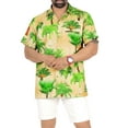 thumbnail image 4 of HAPPY BAY Men's Hawaiian Shirts Short Sleeve Button Down Shirt Men's Summer Shirts Casual Beach Vacation Hawaii Shirts for Men Funny 4XL Coconut, Autumn Green, 4 of 6