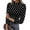 #_001Black, variant on ASDFVBKG Women's Turtleneck Tops Comfy Long Sleeve Base Layer T-Shirts Dot Print Tunic Fashion Undershirt Casual Slim Fit Vacation Outfits Clothes Light Green L