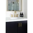 thumbnail image 4 of Widespread Bathroom Faucet, Bathroom Sink Faucet, Lever Handles and gooseneck spout Vibrant Brushed Moderne Brass, 4 of 7