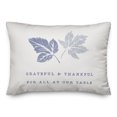 thumbnail image 2 of Creative Products Grateful Blue Leaves 20 x 14 Spun Poly Pillow, 2 of 3