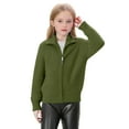 thumbnail image 4 of Cethrio Boys Cardigan Sweaters, Knitting Cotton Stretch Lapel Zip up Sweaters for Boys Green Size 12, 4 of 6