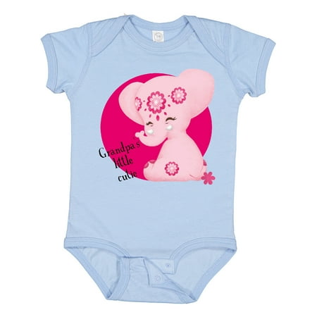 

Inktastic Grandpa s Little Cutie Pink Elephant Aditi Boys Baby Bodysuit