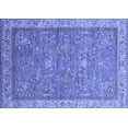 thumbnail image 1 of Ahgly Company Machine Washable Indoor Rectangle Oriental Blue Industrial Area Rugs, 3' x 5', 1 of 4