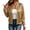 Khaki, variant on Jackets for Women Sequin Bomber Jacket Ribbed Collar Full Zip Long Sleeve Party Casual Outerwear, S-2XL
