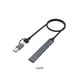thumbnail image 2 of Sidaley Adaptador 7 puertos Conector multipuerto Compatible con cable de extensión Adaptadores de accesorios Mini multiusos USB A C HUB Juegos de teclado y mouse para computadora 4 puertos, 2 of 6