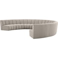thumbnail image 3 of Meridian Furniture Infinity Brown Boucle Fabric 8pc. Modular Sectional, 3 of 11