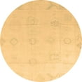 thumbnail image 1 of Ahgly Company Indoor Round Oriental Brown Traditional Area Rugs, 6' Round, 1 of 4