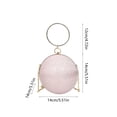 thumbnail image 3 of Yooshoverk Chain Women'S Round Rhinestone Evening Bag – Spherical Shoulder & Crossbody Handbag Pink Free Size, 3 of 6