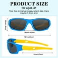 thumbnail image 2 of Hengguang 3 Pack Flexible Kids Polarized Sunglasses, Children's Flexible Frame, 100% UV400 Protection Sunglasses Boys and Girls Riding Glasses, Sport Sunglasses for Children Age 3-10, 2 of 7