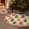 thumbnail image 5 of Daiia Colorful Frogs Drawing Merry Christmas Tree Skirt , Xmas Large Lace-up Tree Skirt, Santa Snowflakes Rustic Home Decorations New Year Party Farmhouse Decor-48", 5 of 6