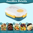 thumbnail image 4 of sruoe Bento Boxes, Bento Box for Lunch Clearance, Lunch Box Containers with Dividers, Leakproof Sealproof Bento Boxes Food Storage Containers, Fresh-Keeping Box for Home, Plastic, 4 of 6