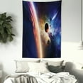 thumbnail image 4 of Outer Space Decor Wall Hanging Tapestry, Comet Approaches Glowing Planet Scientific Facts Realities In Solar System World Scene, Bedroom Living Room Dorm Accessories, By Ambesonne, 4 of 5