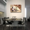 thumbnail image 2 of Lucksign Kitchen Decor Wall Art Wine Pictures Poster Grape Wine Canvas Prints Painting for Dining Room Living Room Restaurant Rustic Farmhouse Wall Decorations Retro Mid Century Artwork 16"x12", 2 of 6