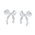 thumbnail image 3 of Pendientes de lazo para mujer, pendientes ligeros creativos para viajes, vacaciones en la calle Plata, 3 of 8