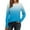 Blue, variant on EchfiProm Crew Neck T-Shirts for Women Relaxed Fit Tops Long Sleeve Casual Pullover Gradient Blue Womens