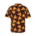 thumbnail image 3 of Daiia Cartoon Pizza Hawaiian Shirt for Men Gentle Cotton Regular Short Sleeve Casual-3X-Large, 3 of 9