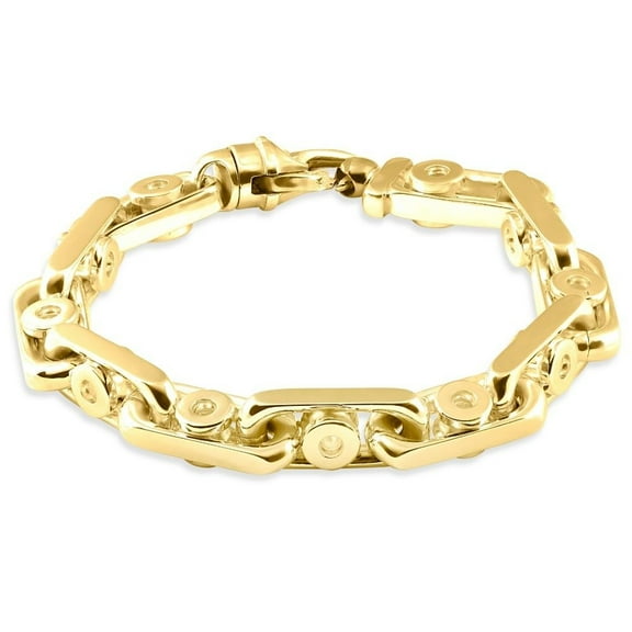 Pompeii Men's 14k Gold (178gram) or Platinum (334gram) 12mm Link Bracelet 8.5" (,)
