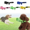 thumbnail image 2 of Blue M Pet Dog Anti Barking Muzzle Stop Bite Chewing Mesh Mask Training Pet A D1 T3Q6, 2 of 9