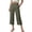 Green -AB02, variant on Nestiefly Womens Linen Capri Pants Elastic High Waisted Cropped Trousers with Pockets Casual Summer Straight Leg Pants Khaki XL