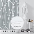 thumbnail image 2 of Light Grey Shower Curtain for Bathroom with Hooks,Shower Curtain Set Stripe Bath Curtains Decorative White Shower Curtains Weighted Hem Water Repellent Washable, 72x84, 2 of 6