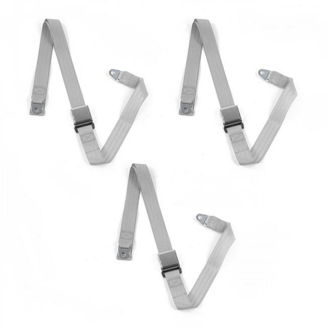 Kit Ceinture de Sécurité 2 Points Gris pour Chevy Chevelle 1968-1972 - 3 Ceintures