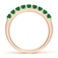 thumbnail image 2 of Angara Natural 0.57 Ct. Emerald Non Eternity Wedding Band in 14K Rose Gold for Women (Ring Size: 4), 2 of 10