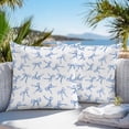 thumbnail image 3 of Throw Pillow Covers 24x24 Inch Set of 2, Purple Blue Bow Ribbon Waterproof Outdoor Pillow Covers, Vintage Modern Art Bowknot Decorative Cushion Pillowcases for Couch, Sofa, Bed, Garden, Patio, 3 of 9