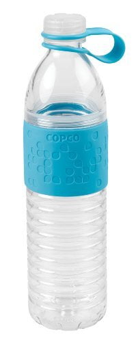 Copco Hydra Reusable Tritan Water Bottle with Spill Resistant Lid and Non-Slip Sleeve 16.9-Ounce 2 Pack 