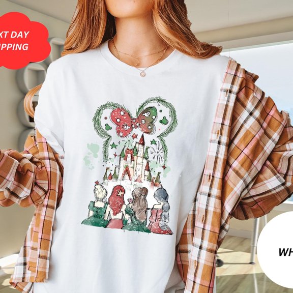 Disney Princess Castle Disney Princess Holiday Castle Shirt, Holiday Shirt., S-5XL Shirt