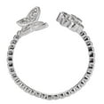 thumbnail image 2 of Flower Butterfly Zircon Open Ring Size 8, 2 of 6