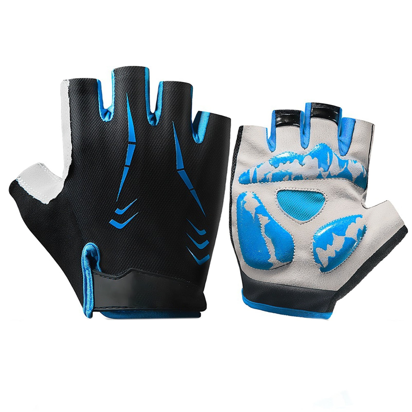 Hloma 1 Pair Workout Gloves Half Finger Breathable Nylon Wrist Support