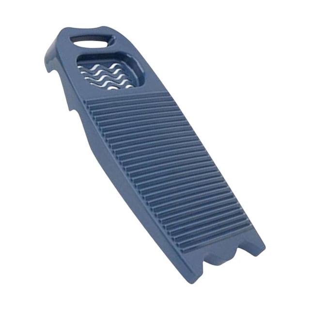 Planche à Laver Planche à Récurer avec Porte-Savon pour Outils de Lessive Bleu Foncé