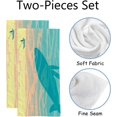 thumbnail image 2 of Soft Hand Fingertip Towels, 2 Pcs Face Bath Towels Whale and Fisherman Absorbent Washcloths for Bathroom Hotel Kitchen, 30"x15", 2 of 6
