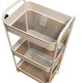 thumbnail image 2 of Carrito pequeño para almacenar alimentos, estante de almacenamiento de cocina, estante de almacenamiento de piso de múltiples capas, ruedas móviles, almacenamiento de refrigerios, 2 of 2