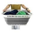 thumbnail image 6 of SAMMART 42L (11 Gallons) Collapsible Plastic Laundry Basket - Foldable Pop Up Storage Container/Organizer - Portable Washing Tub - Space Saving Hamper/Basket, 6 of 7