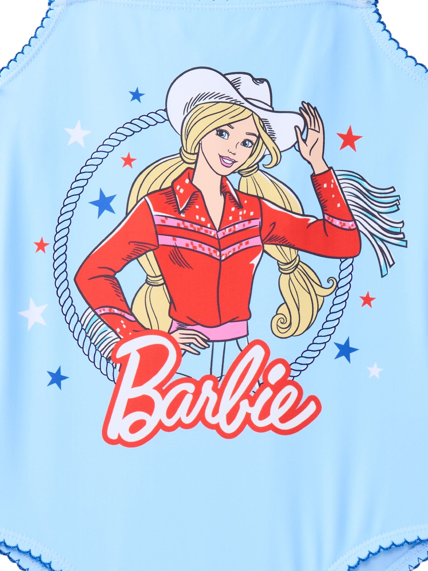 Rodeo Barbie Girls One Piece Swimsuit, Sizes 4-12