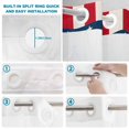 thumbnail image 3 of No Hook Shower Curtain with Built-in Rings - 4th of July Washable Waterproof Fabric Bathroom Curtains for Hotel,Rentals, Stall 36 X 72 Inch , Patriotic American Flag Stars Red Stripes Blue, 3 of 9