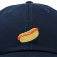 thumbnail image 2 of DALIX Hot Dog Hat Embroidered Mens Womens Baseball Cap in Navy Blue, 2 of 7