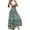Green, variant on EINCcm Women Long Skirts Summer Spring Floral Ethnic Skirts Casual Elastic High Waist Pleated Swing A Line Boho Beach Maxi Skirt