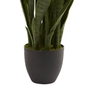 Nearly Natural 35 Sansevieria Artificial Plant in Plastic Planter, Green