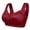 Wine, variant on asdoklhq Sports Bras for Women,Women Anti-sagging Front Zip Breathable Satin Lace Hem Plus Size Bra