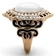 thumbnail image 3 of IP Rose Gold(Ion Plating) Stainless Steel Ring with Synthetic Cat Eye in White for Women White Stone Color Style TK1286 Size 8, 3 of 3