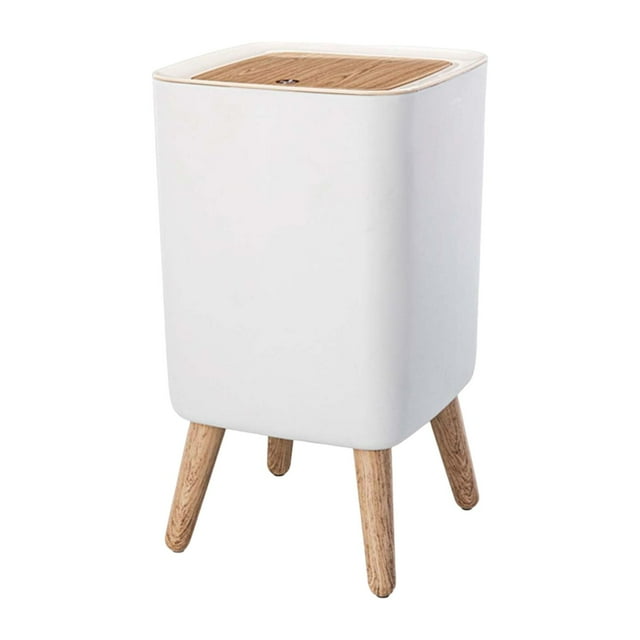 Rongfmy Trash Can Large Capacity Garbage Basket Storage Bucket with Lid Rubbish Bin Food