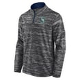 thumbnail image 2 of Men's Fanatics Charcoal Seattle Mariners Getting Faster Space-Dye Quarter-Zip Top, 2 of 3