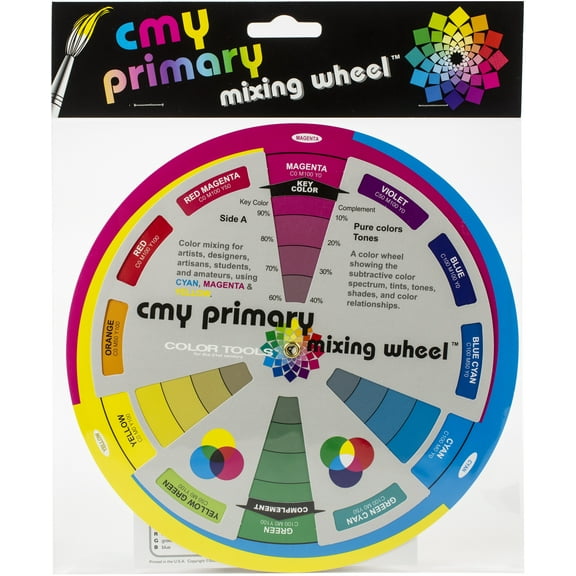 The Color Wheel Company CMY Primary Mixing Wheel-With Workbook