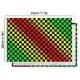 thumbnail image 6 of Rainbow Color Checkered Pattern Summer Placemats Table Placemats Set Of 4-Linen Kitchen Washable Placemats Table Mats 11.8"x17.7" Non-Slip Heat Resistant, 6 of 6