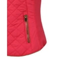 thumbnail image 5 of J. METHOD Women’s Quilted Vest Reversible Lightweight Sleeveless Full Zip Up Faux Fur Lining Gilet Jacket with Pockets NEWV44 Pink M, 5 of 6